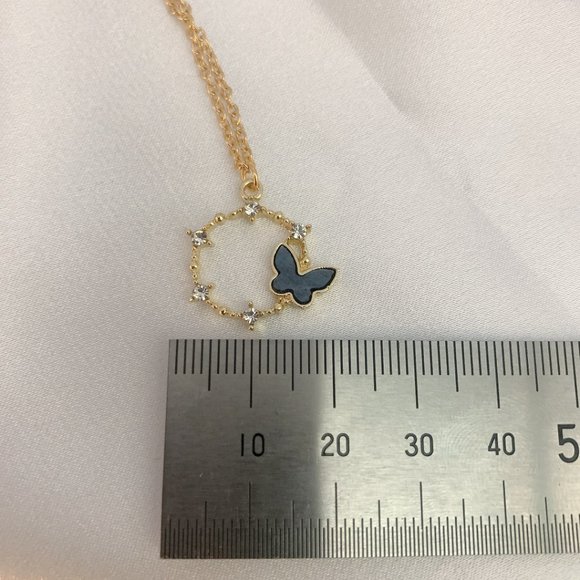 Gold Butterfly Necklace - Picture 4 of 5